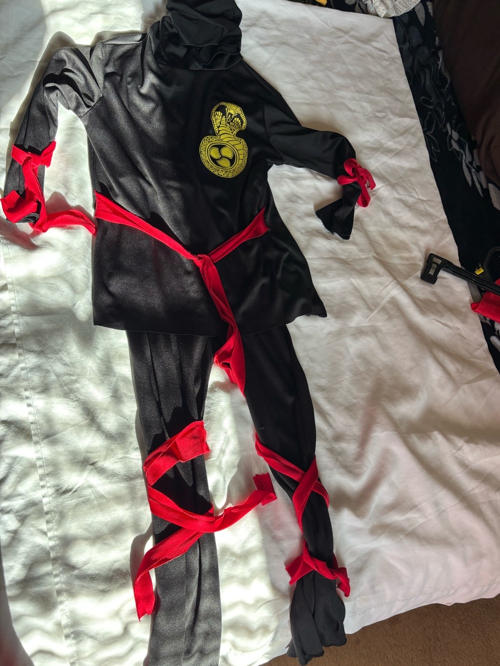 Ninja Black Costume with Red Accents by Ninja